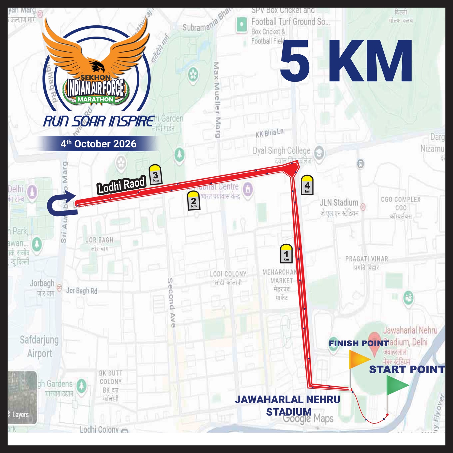 5K Fitness Run route map